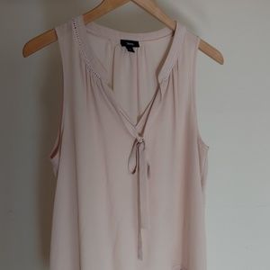 Mossimo blush tie blouse [L]